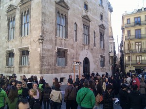 Protesta de profesores interinos en Valencia